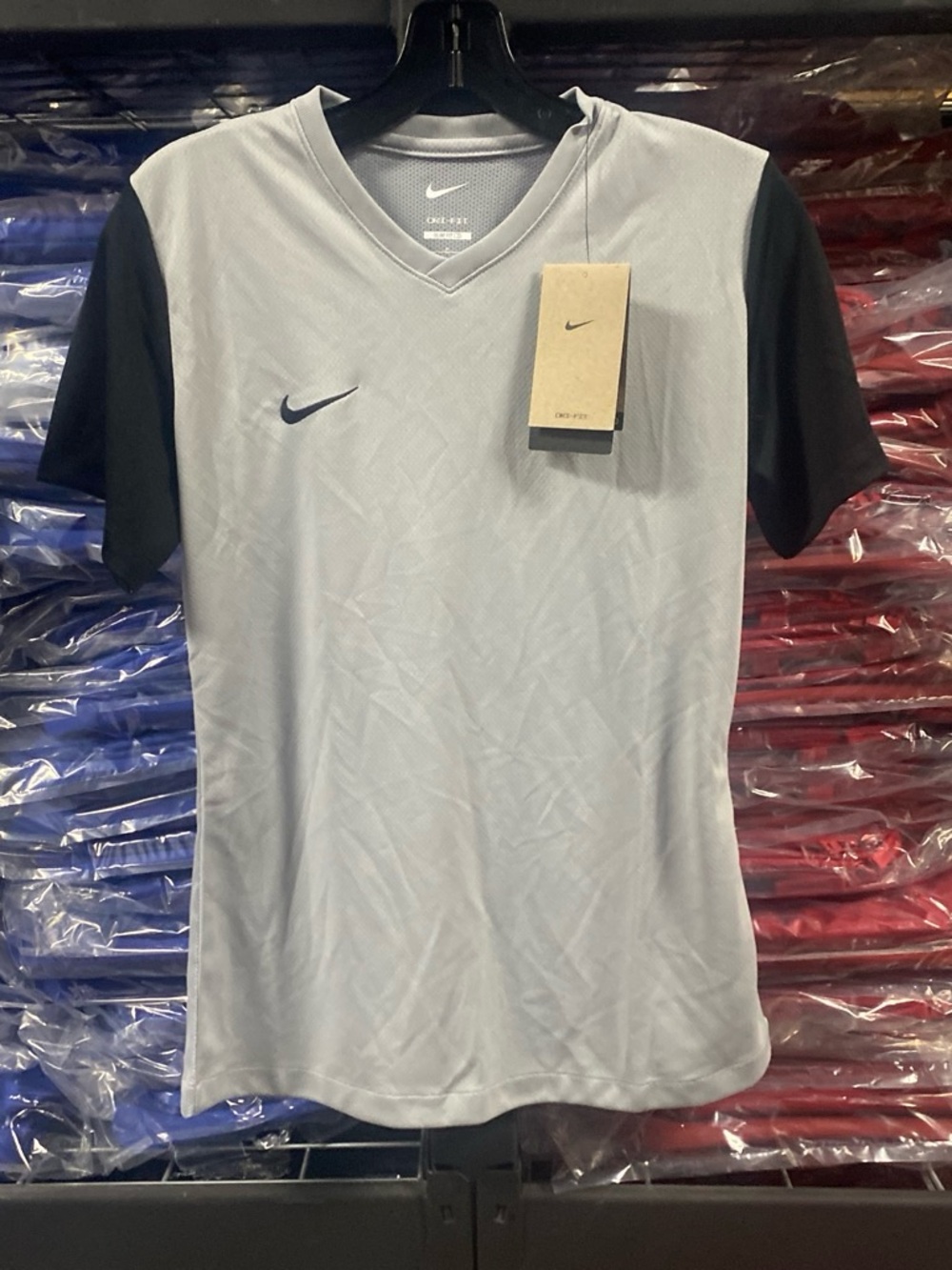 Nike Tiempo Premier II Soccer Jersey NWT Women’s Small Gray Dri-Fit DH8235-012